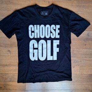 Black 'Choose Golf' Graphic Tee Size Large